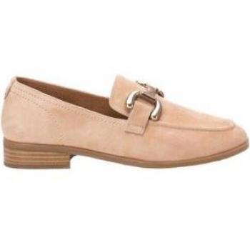 Mocasines de piel para mujer 161503 color beige