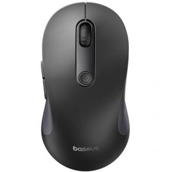 Baseus F02 Ratón Inalámbrico Bluetooth 5.2 y 2.4G, 4000 DPI, Ergonómico, 7 Botones Silenciosos, Compatible con iPad y MacBook