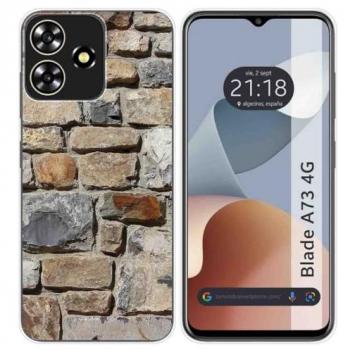 Funda de Silicona para Zte Blade A73 4G con Diseño Ladrillo 03 y Dibujos