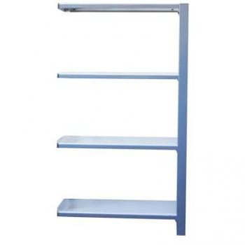 Estantería Simon Rack Librería Oficina Auxiliar, 1500x900x400 mm, 4 Alturas, Bandejas Madera, Estilo Industrial, Gris/Blanco