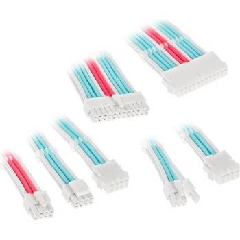 Kolink Core Adept Braided Cable Extension Kit - Brilliant White/Neon Blue/Pure Pink