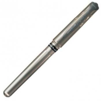 Uni-Ball Signo Broad UM-153 Gel Pen with Cap, Silver Ink, 1.0mm Tip, Pack of 12