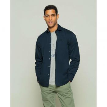 Camisa Scotta Sarga azul marino con diseño clásico y tinte natural para hombre