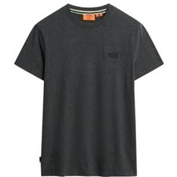 Camiseta de Hombre Superdry de Algodón Orgánico Bordada con Logotipo Vintage Color Eclipse Navy/Olive Talla S