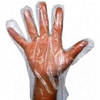 500pcs plástico transparente Guantes desechables