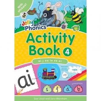 Jolly Phonics 4 Activity Book - Libro de actividades para la enseñanza de la lectura y escritura en inglés, diseñado para la escuela primaria, incluye letras precursivas, con expansión online (edición en inglés británico)