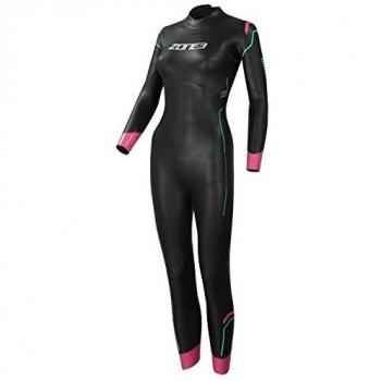 Traje de neopreno Zone3 Agile para mujer, color negro, rosa y turquesa, talla Small Tall