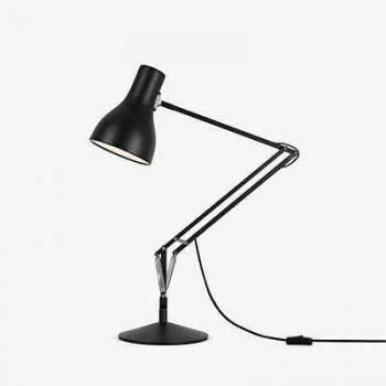 Lámpara de mesa Anglepoise Type 75, terciopelo negro