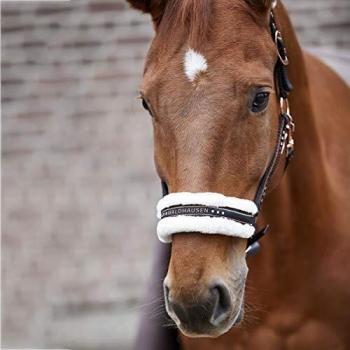 Cabestro Waldhausen Elegant con pelo, negro/roségold, tamaño completo