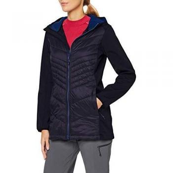 CMP Women's Softshell Puffer Jacket - Black/Blue, Size XL
