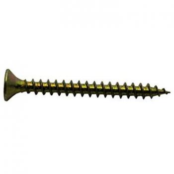 Tirafondo cabeza plana pozi bicromatado 12 uds 4,0 x 30 mm
