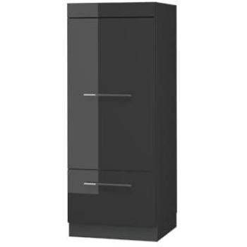 Armario para Microondas Fame-Line, Antracita Alto Brillo, 60 cm, Vicco