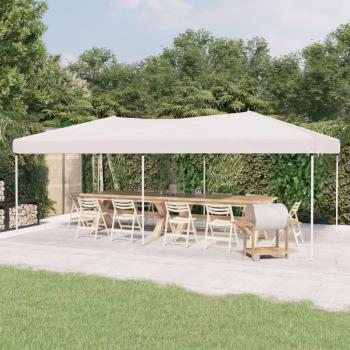 Carpa para fiestas plegable 3x6 m color blanco con estructura resistente, ideal para eventos al aire libre, fácil de montar y desmontar, fabricada en material impermeable y resistente a los rayos UV