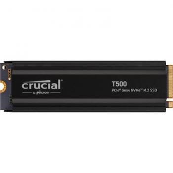 Crucial T500 4TB NVMe PCIe Gen4 M.2 Solid State Drive with Heatsink