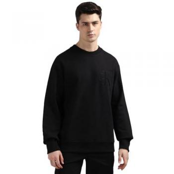 Calvin Klein Men's Black Applique Crew Neck Sweatshirt Size L