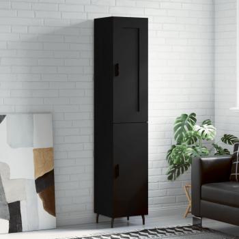 Aparador de madera contrachapada negro 34,5x34x180 cm vidaXL