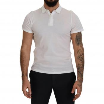FRADI White Cotton Collared Short Sleeves Polo T-shirt - IT46 | S