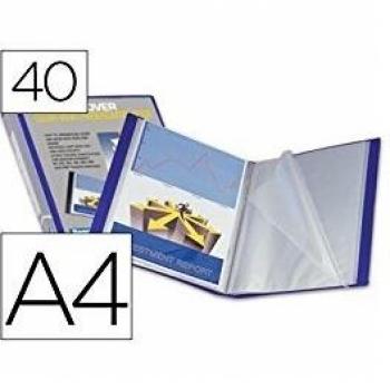 Liderpapel Carpeta Personaliza37732 40 Fundas Canguro Polipropileno Din A4 Azul Portada Y Lomo Personalizable
