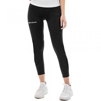 Givova Unisex Slim Fit Thermal Sports Leggings Black Size S