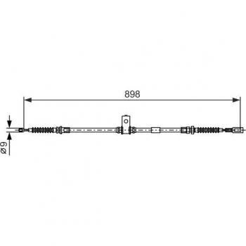 Cable de freno de mano BOSCH 1 987 482 398, tirador de cable para freno de estacionamiento