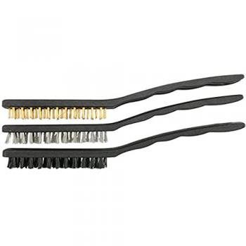 Conjunto de cepillo de alambre VOREL 06964, 3 piezas, latón, acero y nylon, 23 cm