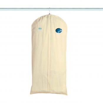 Rayen - Funda de ropa para armario. Funda de traje para percha con cremallera. Cubre vestido resistente al polvo, humedad y polillas. 60 x 100 cm. Blanco/Translúcido