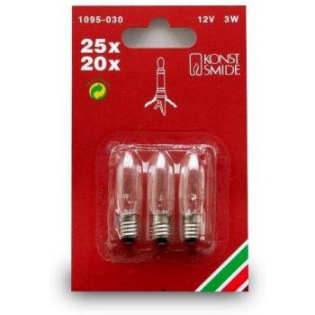 Konstsmide 1095-030 - Bombillas de repuesto oficiales, 12 V, 3 W, 3 unidades