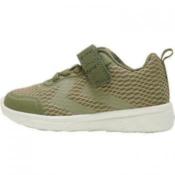 Hummel Actus Eco-Friendly Recycled Sneakers for Kids - Deep Lichen Green EU 26