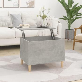 Mesa de centro madera contrachapada gris hormigón 60x44,5x45 cm