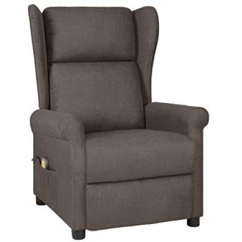 Sillón de masaje eléctrico tela marrón Vidaxl Marrón