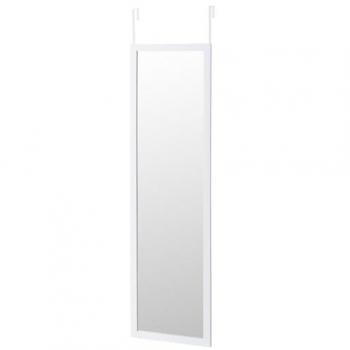 Espejo de Puerta Moderno Blanco de Plástico PE 33x123 cm
