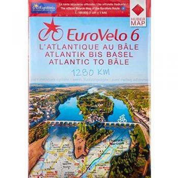 Guía Excursionista Eurovelo 6 - Atlántico a Basilea 1:100.000 - Pack de 6 Mapas