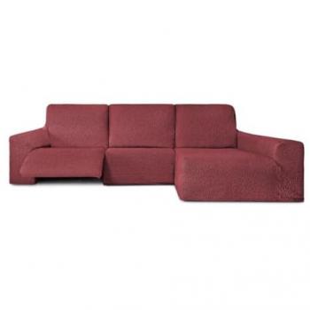 Funda Chaise Longue Relax Brazo Largo Derecho Bielástica Eysa Roc Teja Rojo Oscuro 180 x 120 x 360 cm