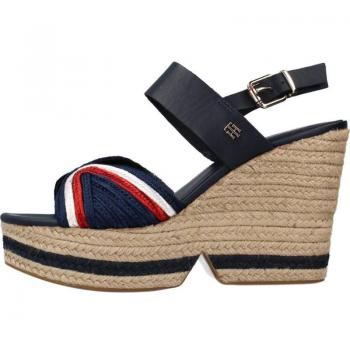 Sandalias de Mujer Tommy Hilfiger Modelo Artisanal High Wedge Color Azul 0GYRW 0GYRWB