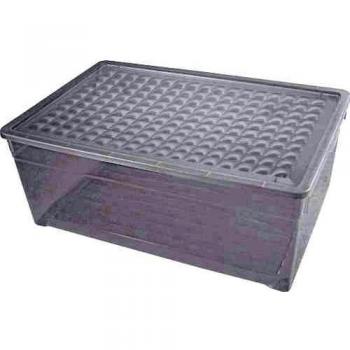 Curver - Caja para Ropa y Textil del Hogar 45L. - Con Tapa - Color Cristal