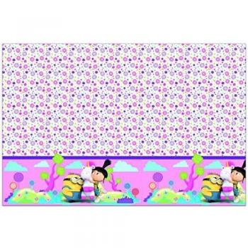 PROCOS 89910 Minion, Mantel de Plástico Esponjoso, Multicolor, 120 x 180 cm