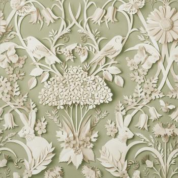 Fine Decor - Rabbit Butterfly Luxury Woodland Paste The Paper Sage Wallpaper