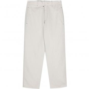 Emporio Armani Men's Cotton And Linen Blend Trousers in Grey | Size 52 | 3D1PB61K2WZ0646