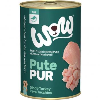 Comida húmeda para perros adultos Wow Pavo Puro 400 g