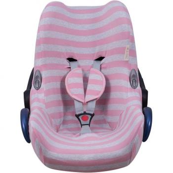 Funda de Algodón Elástico Jyoko para Silla de Coche Maxi Cosi Cabriofix, City Mini e Inglesina - Diseño Pink Island