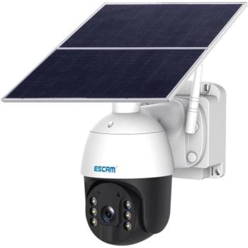 Cámara de Seguridad IP Escam QF624 Solar Wifi 24 Horas Grabación Blanco