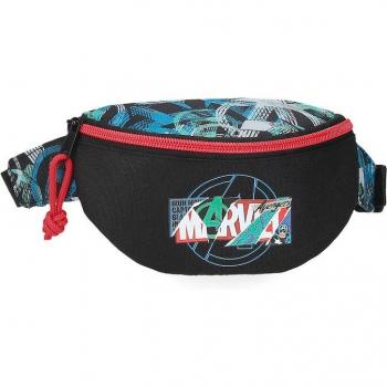 Marvel Riñonera Casual Poliéster Shield Negro