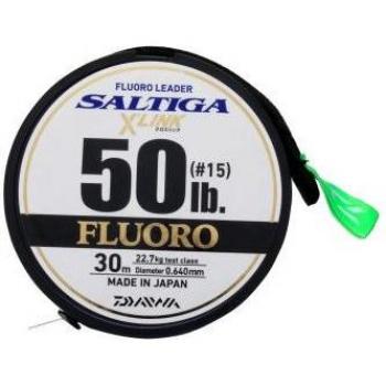 Daiwa Fluorocarbono Saltiga X' Link 30 M - Fluorocarbon Leader - 30m - D.0.43mm - R.11.3kg - Translucent