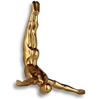 Escultura de Resina 'Clavadista Pequeño' - Color Oro