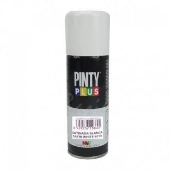 SPRAY PINTURA BLANCO SATINADO 200ML PINTYPLUS - Ideal para Proyectos de Bricolaje y DIY