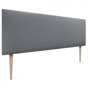 Cabecero Tapizado de Polipiel AQUALINE Liso con Patas para Cama (150x105cm, Gris)