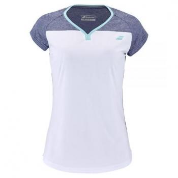 Babolat Play Cap Sleeve Camiseta De Manga Corta Mujeres - Blanco, Azul