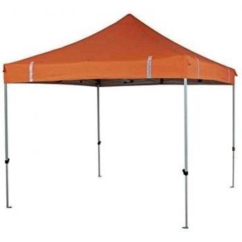 Oztrail - Carpa gran visibilidad naranja reflectante 3x3m 300D HI-VIZ. Toldo, cenador o gazebo. Patas de altura ajustable mediante un botón. Altura máxima: 335cm MPG-GD30HO-A obras, zonas de construccion, aporta seguridad y visibilidad 25kg