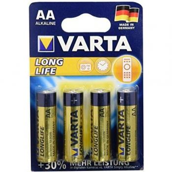 Baterías Alcalinas AA Varta Longlife 4 Piezas 1.5V