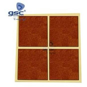 Set de 4 Fieltros Adhesivos Cuadrados Marrón 44x38mm - Fácil de Usar